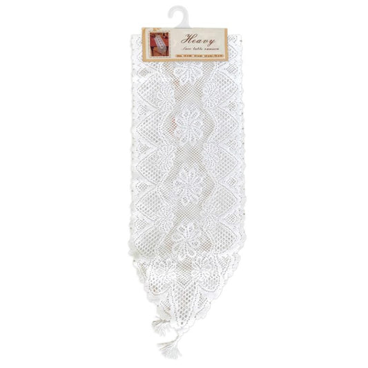 Caminero de crochet con borlas