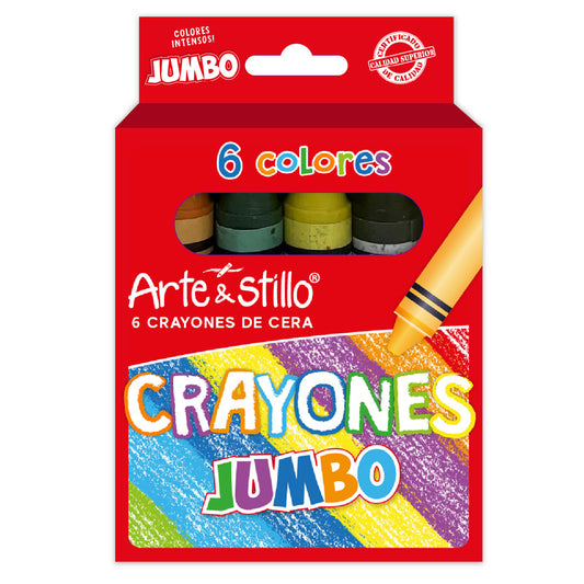 Crayones de cera jumbo Arte & Stillo® x6